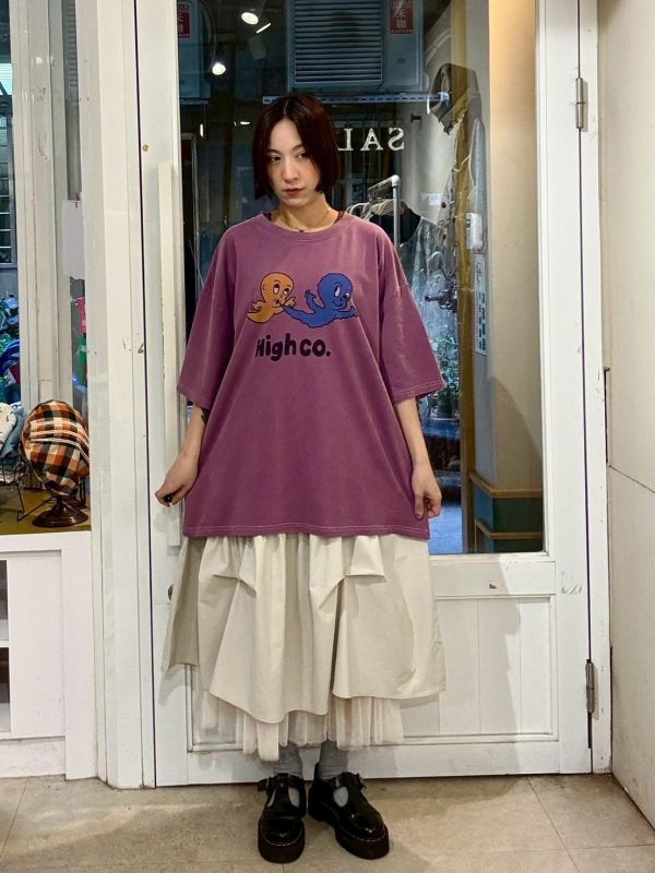 不規則抓皺內層紗裙 