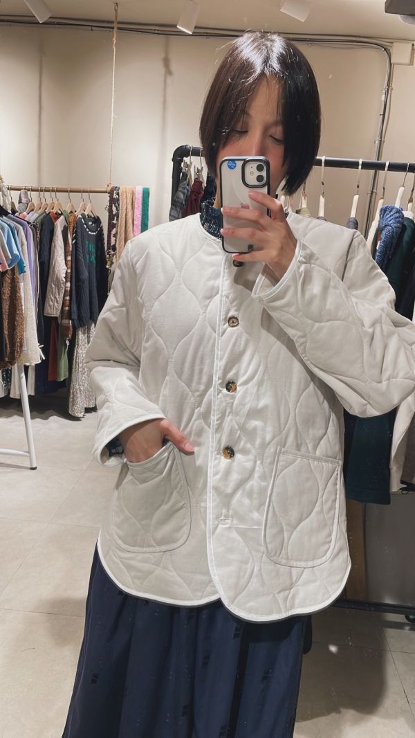 絎縫滾邊大口袋外套 