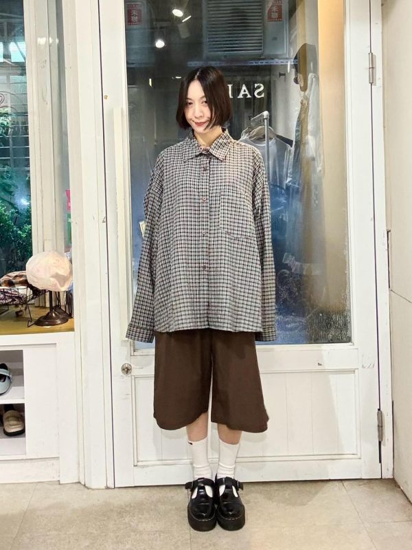 泡泡布格子襯衫 