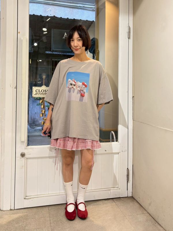 Hello兩隻貓咪tee 