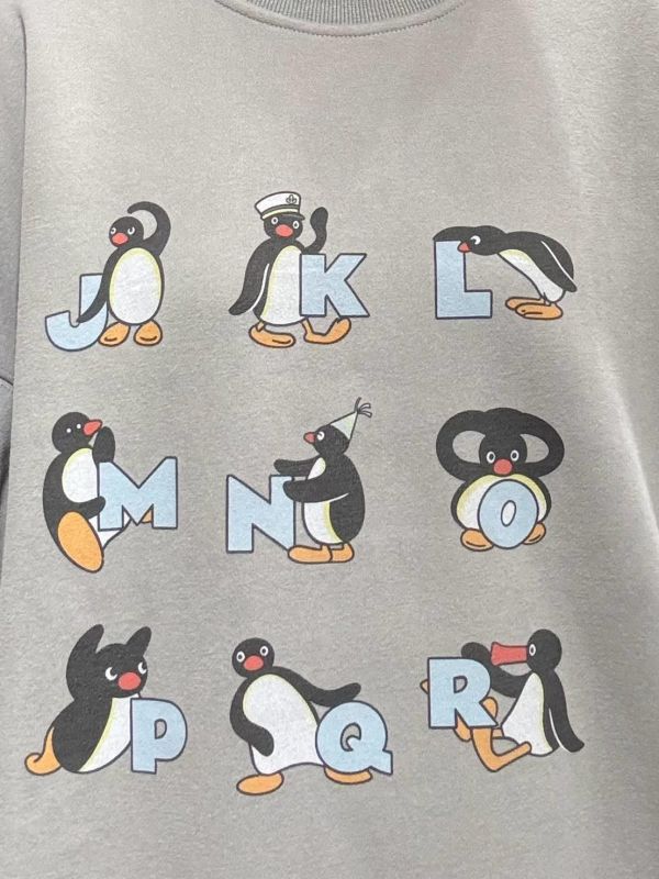 Pingu 企鵝家族字母大學tee 