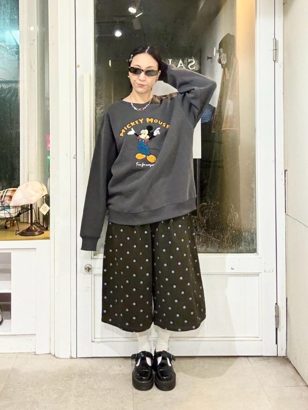 米奇立體毛巾布刺繡大學tee 