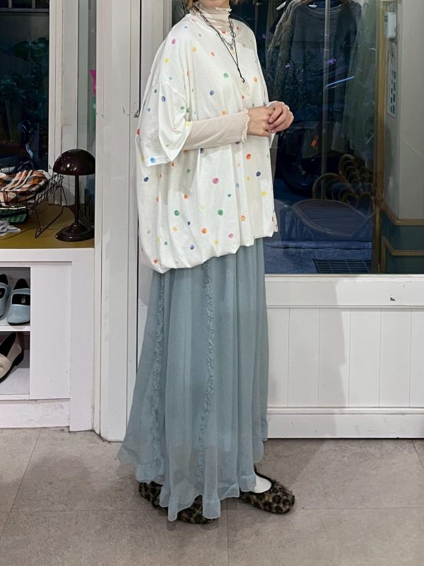 水彩圓點澎澎氣球短袖上衣 