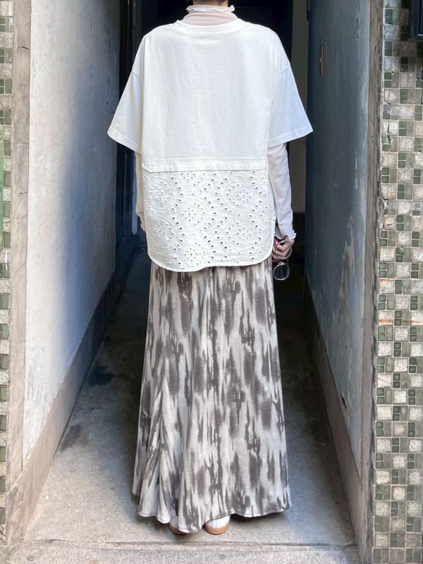 貓咪刺繡拼接蕾絲抽繩上衣 