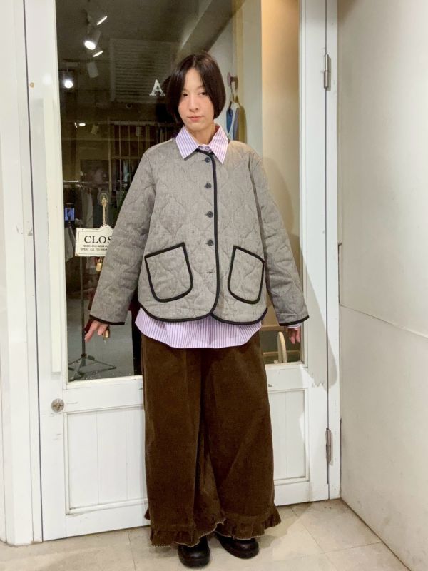 絎縫滾邊大口袋外套 