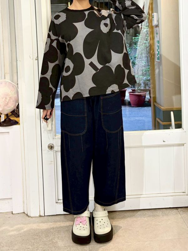 滿版罌粟花落肩上衣 