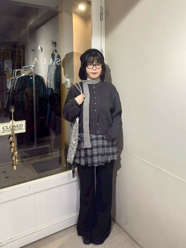 排扣QQ毛泡泡袖短版外套 