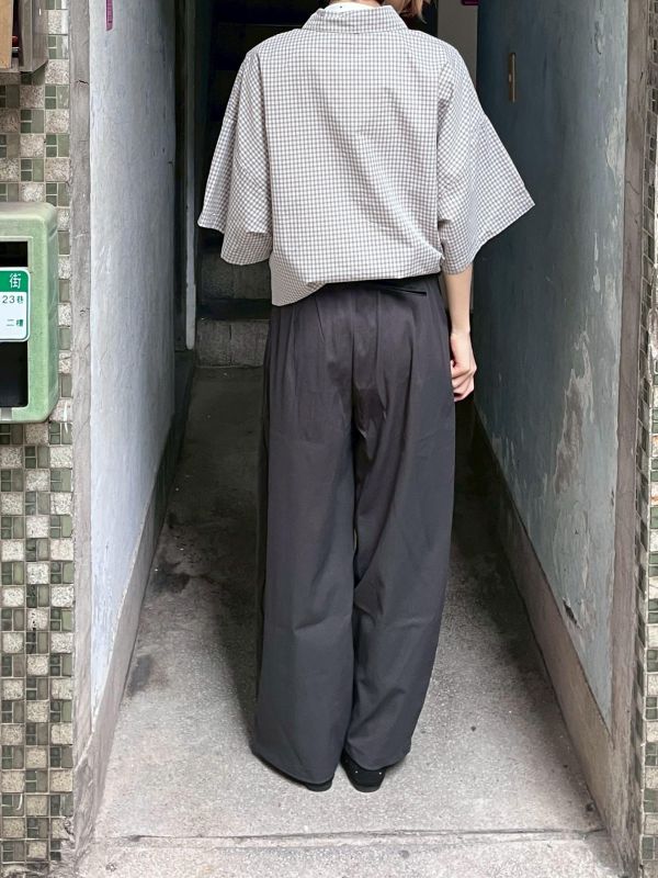 彈性西裝錐形長褲附腰帶 