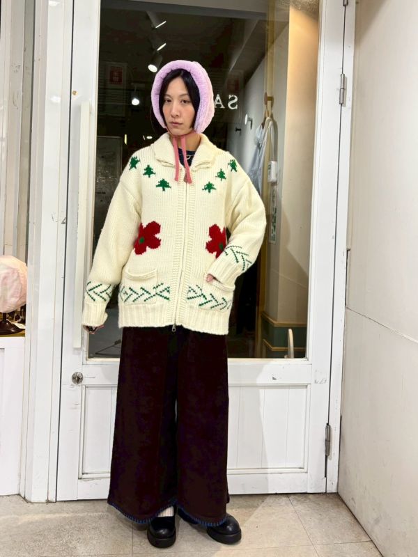 鬆緊腰下擺縫線燈芯絨褲九分寬褲 