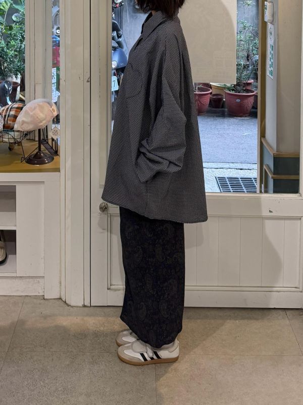 愛心格紋側口袋襯衫 