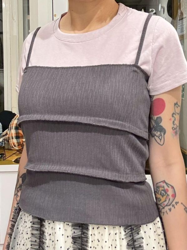 兩件式吊帶背心+短tee 