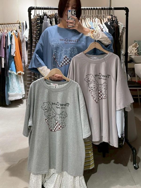 三隻狗狗tee 