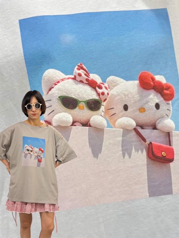 Hello兩隻貓咪tee 