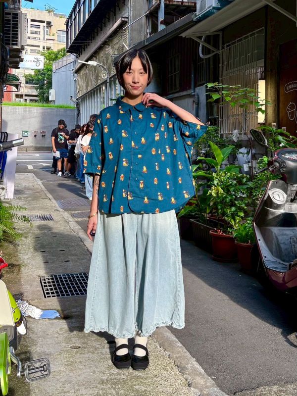 滿版拉布拉多包布釦襯衫 