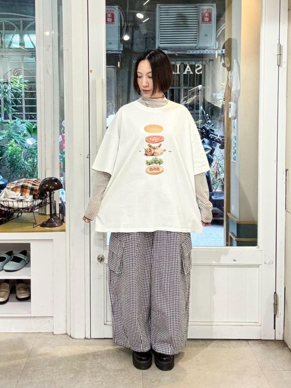橘貓漢堡tee 