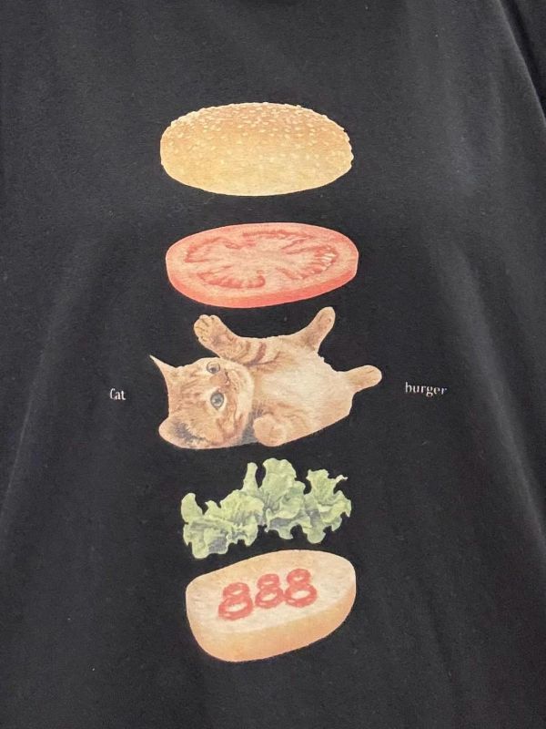 橘貓漢堡tee 