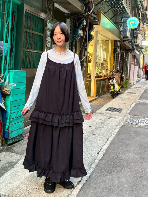 三層木耳滾邊內搭 