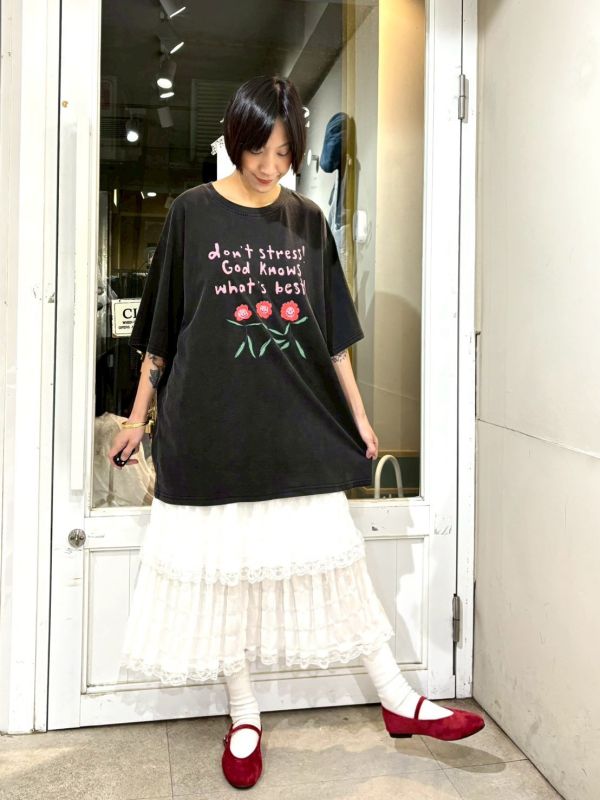 微笑花朵tee 