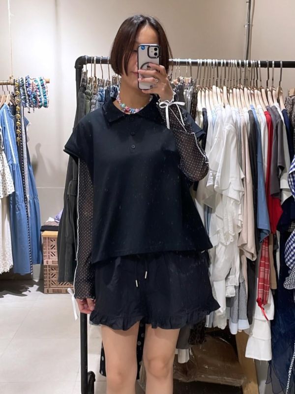 落肩無肩線Polo衫 