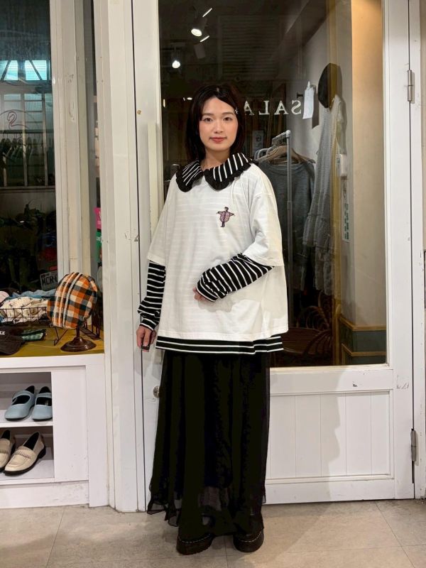 小人偶刺繡短袖Tee 