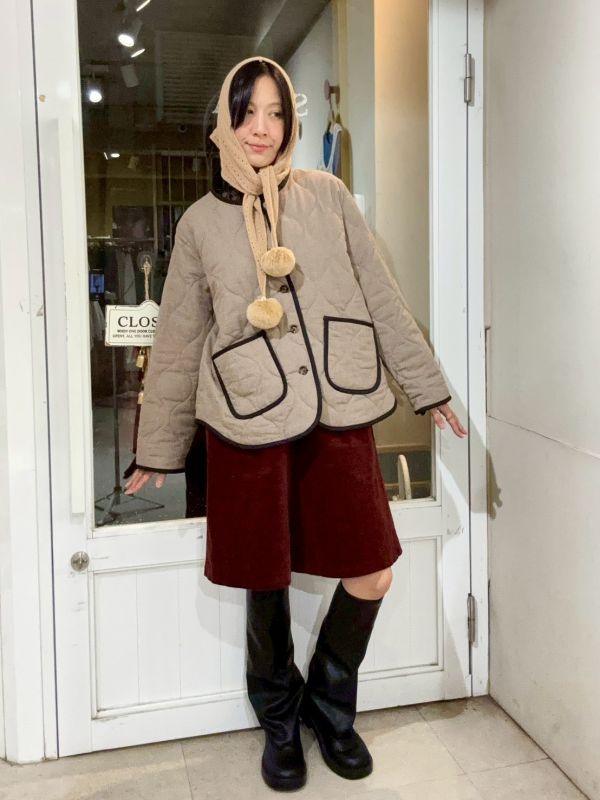 絎縫滾邊大口袋外套 