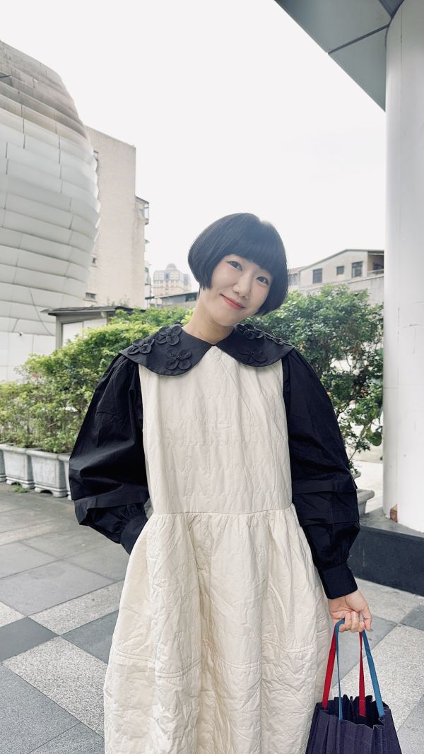 縫線壓紋氣球背心裙 