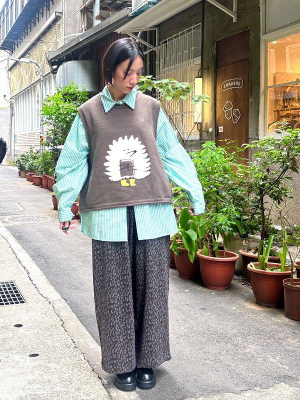 刺蝟親膚針織毛線背心 