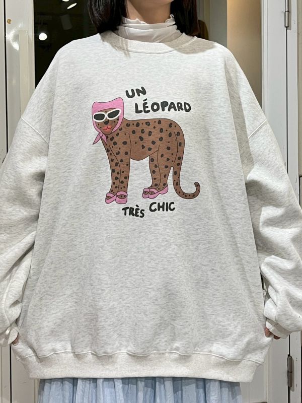 時尚教主花豹印花大學Tee 