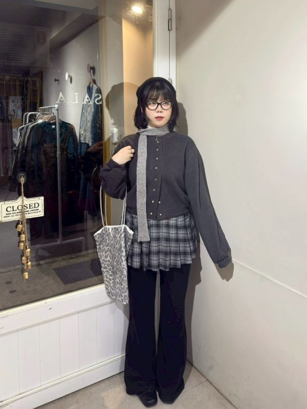 排扣QQ毛泡泡袖短版外套 