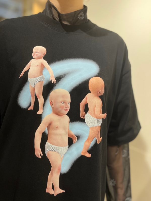 Baby遊走中寬鬆純棉Tee 