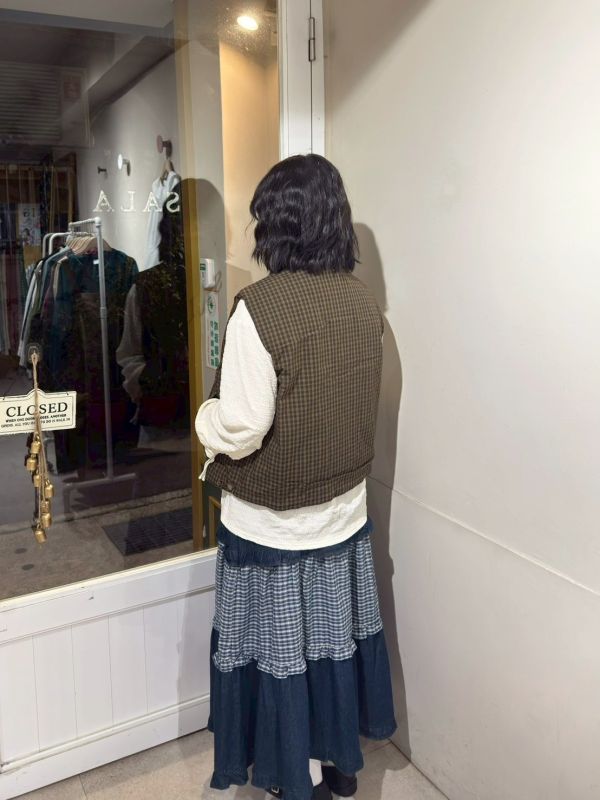 雙拉鏈撞色圖案粗毛線針織外套 