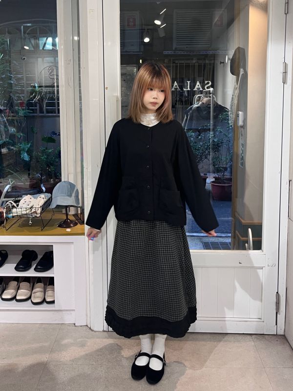 短版圓領工裝雙層口袋外套 