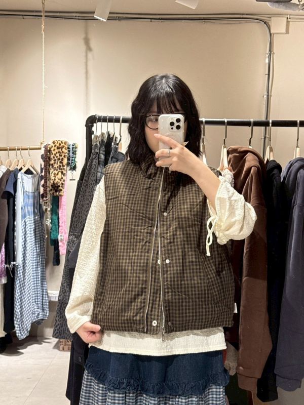 雙拉鏈撞色圖案粗毛線針織外套 