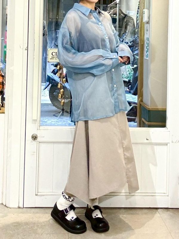 不規則拼接A字裙 