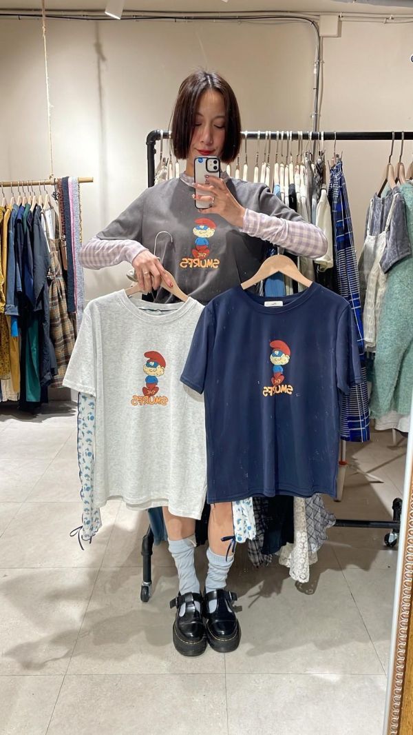 藍色小精靈老爹短tee 