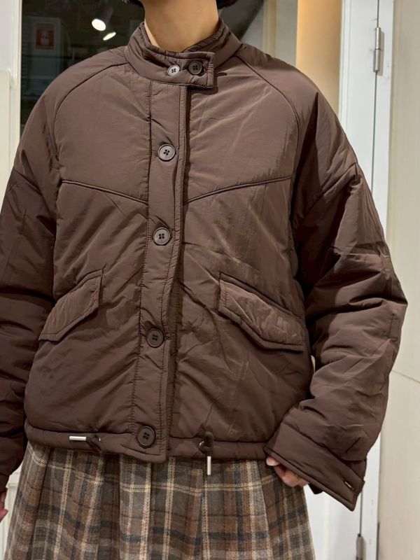 鋪棉翻蓋口袋短板外套 