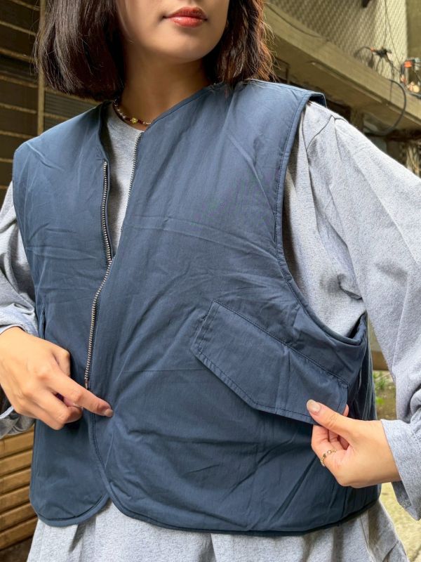 雙面穿絎縫葫蘆紋x素面翻蓋口袋背心 