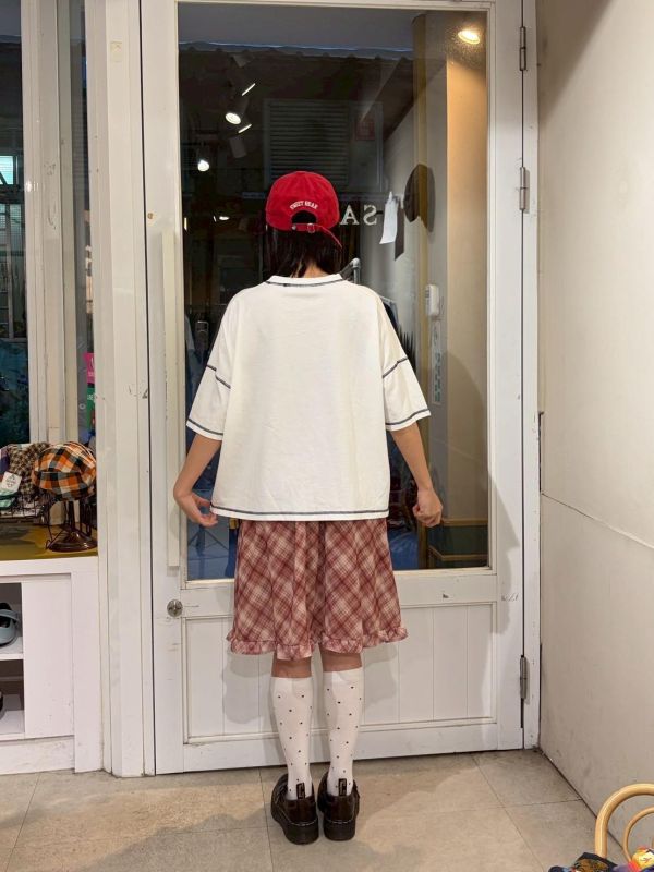 飛鴨～飛行員小鴨做舊印花反車線上衣 