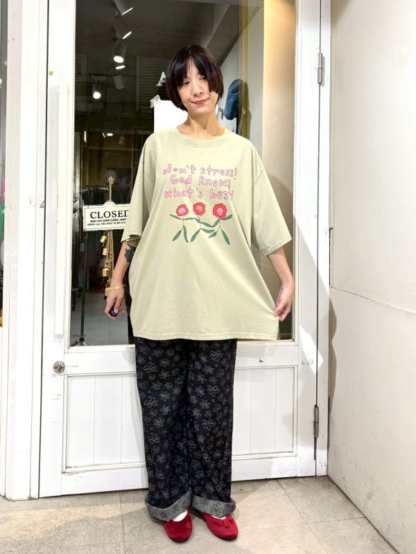 微笑花朵tee 