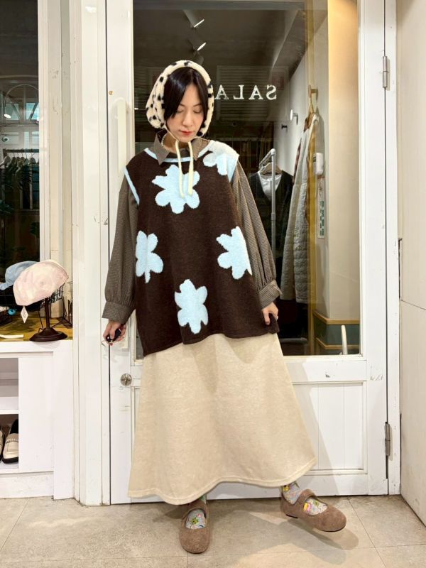 彈性棉質素面魚尾裙 