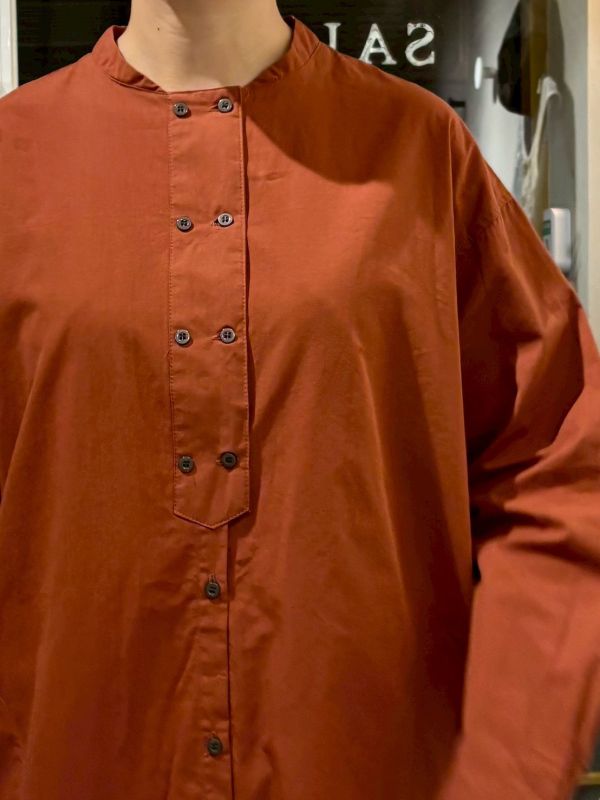 長版雙排扣襯衫洋裝 