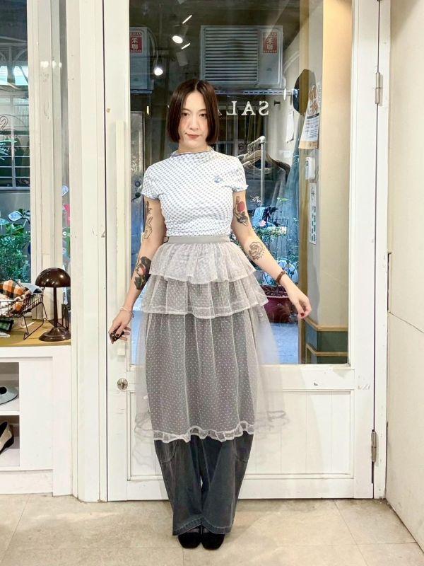 三層紗蓬蓬外罩裙 