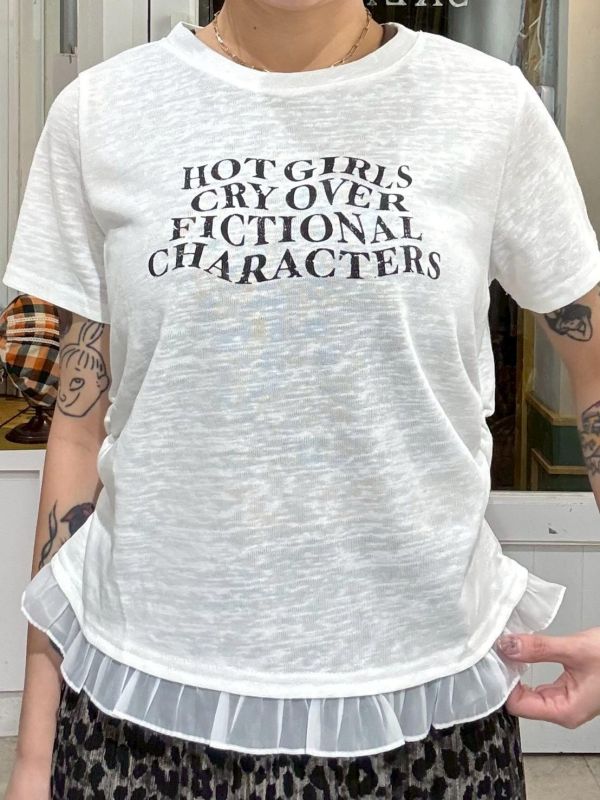 下擺拼接側抓皺短袖上衣 