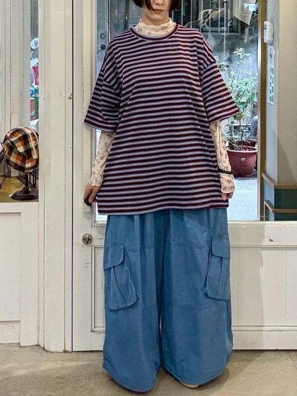 撞色條紋tee 