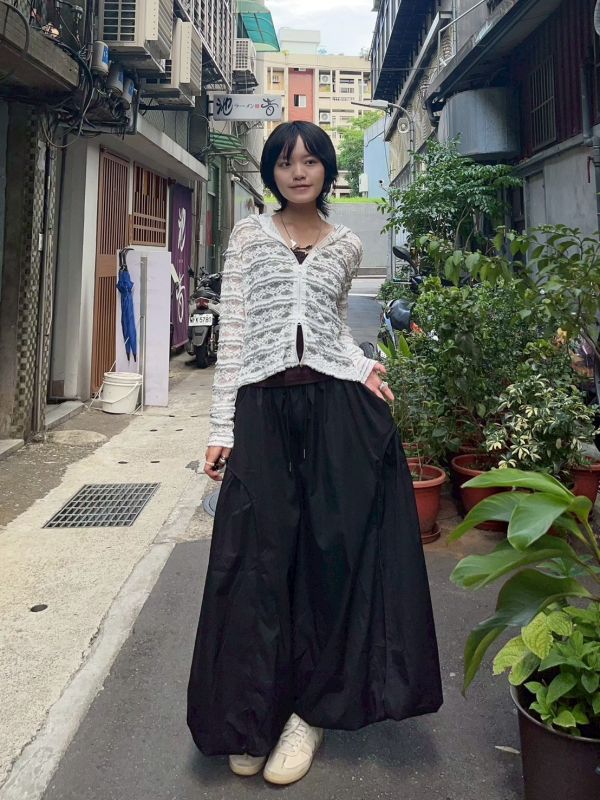 唯美蕾絲連帽雙拉鏈長袖外套 