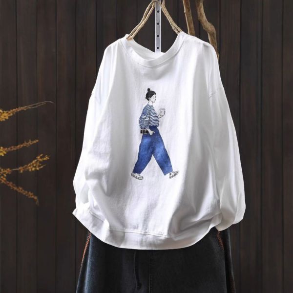 上衣 - F6125 散步女孩長袖上衣【F碼】 