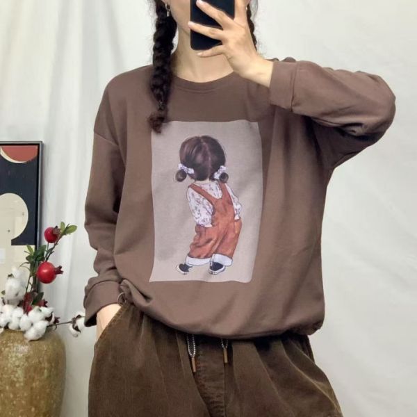 上衣 - F6116 小女孩俏皮背影長袖上衣【F碼】 