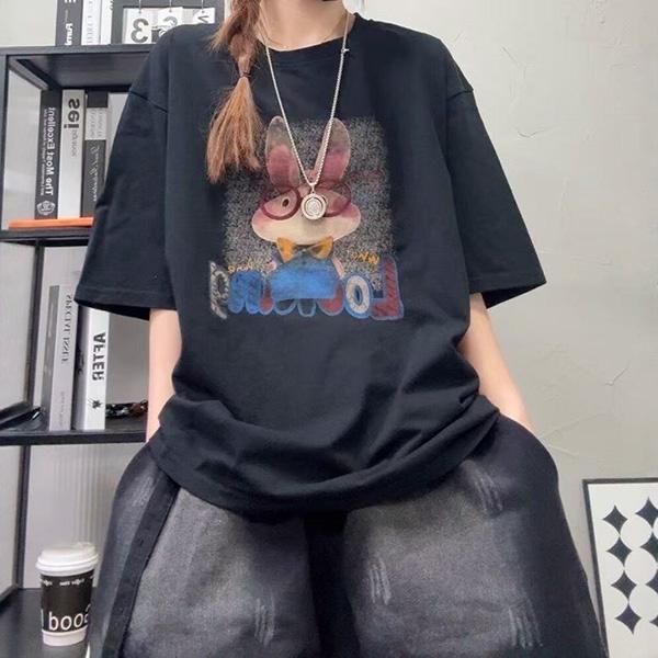 上衣 - F6251 圓框眼鏡兔寶寶寬鬆上衣【加大F】 