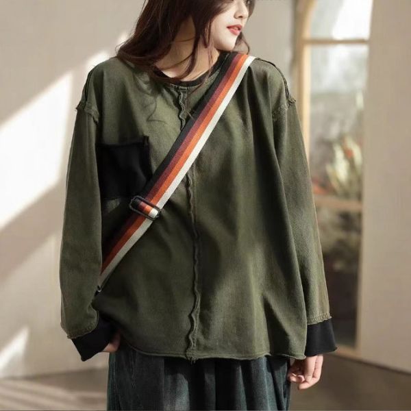 上衣 - F6155 個性拼接撞色上衣【加大F】 