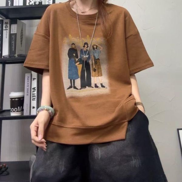 上衣 - F6215 女孩們印花上衣【加大F】 